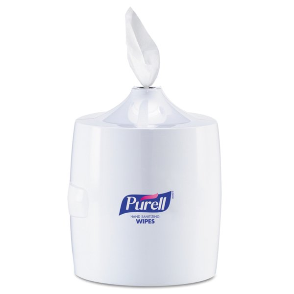 Purell Hand Sanitizer Wipes Wall Mount Dispenser, 1,200/1,500 Wipe Capacity, 13.3 x 11 x 10.88, White 9019-01